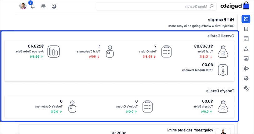 bagisto 2的截图2.0 dashboard report