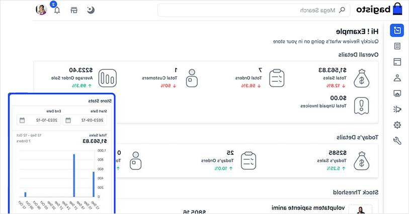 bagisto 2的截图.0重新设计UI UX仪表板