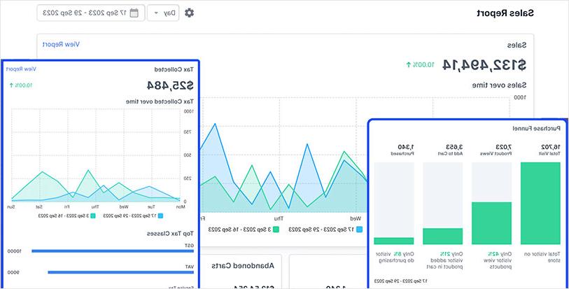 bagisto 2的截图.0 sales report